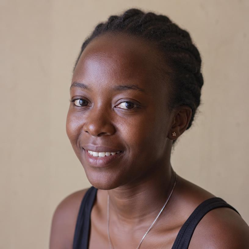 Young African woman with glowing skin